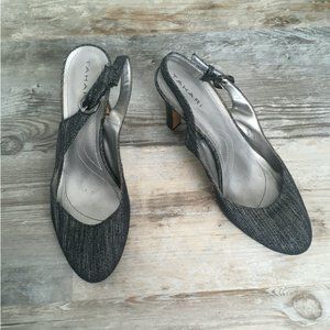 Gray 4 inch heels from Tahari (size 8.5)